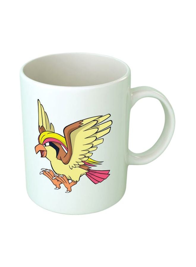 Fast Print Pidgeot Printed Mug White/Yellow/Brown