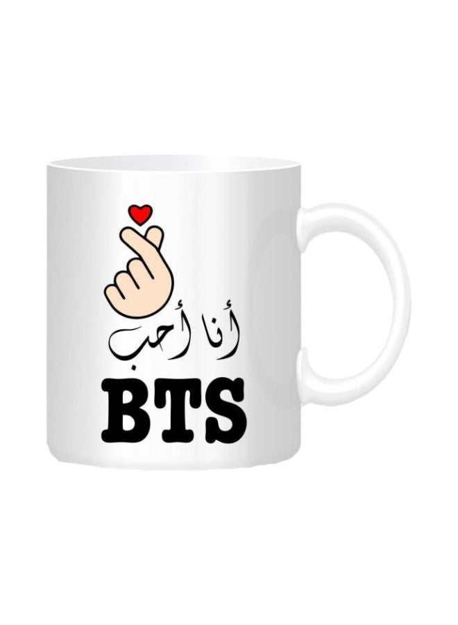 Fast Print BTS Printed Mug White/Black/Red Standard