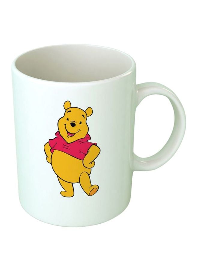 فاست برينت مج مطبوع برسمة الدب ويني أبيض/أصفر/وردي