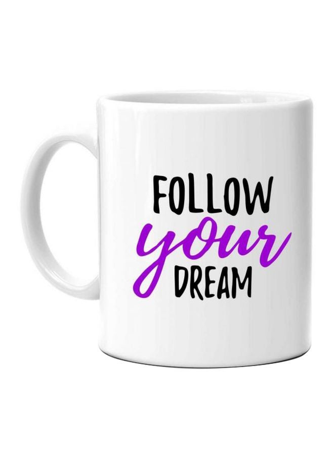 فاست برينت مج من السيراميك بطبعة أبيض/ أسود/ أرجواني