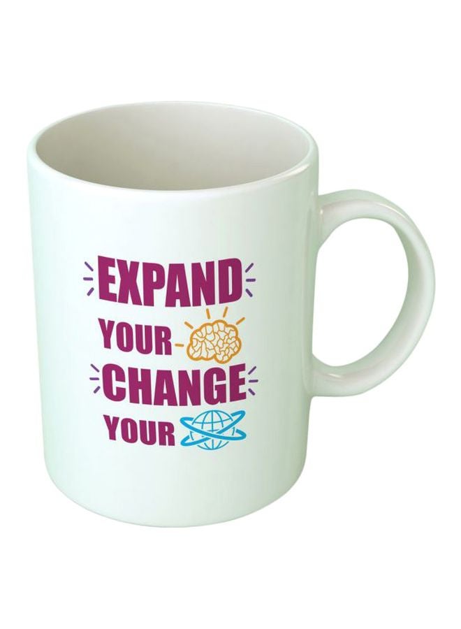 فاست برينت مج من السيراميك بطبعة أبيض/أحمر/أصفر