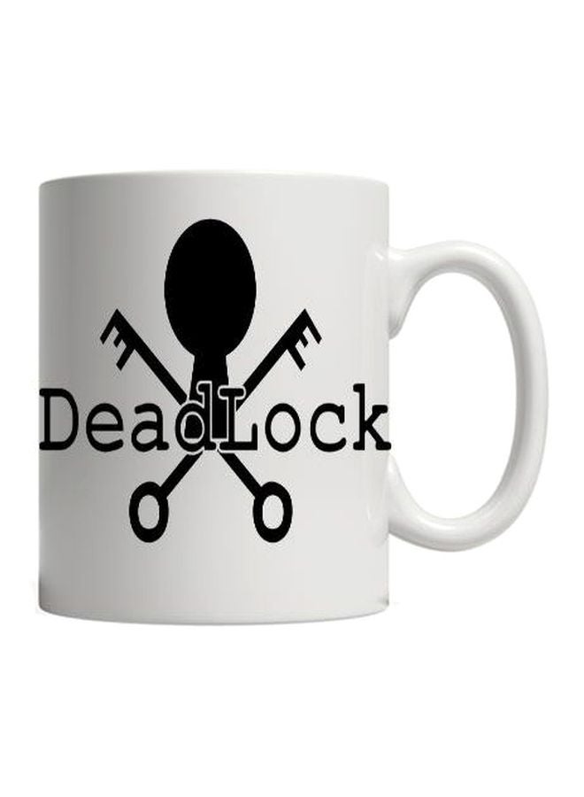 فاست برينت مج من السيراميك بطبعة أبيض/ أسود