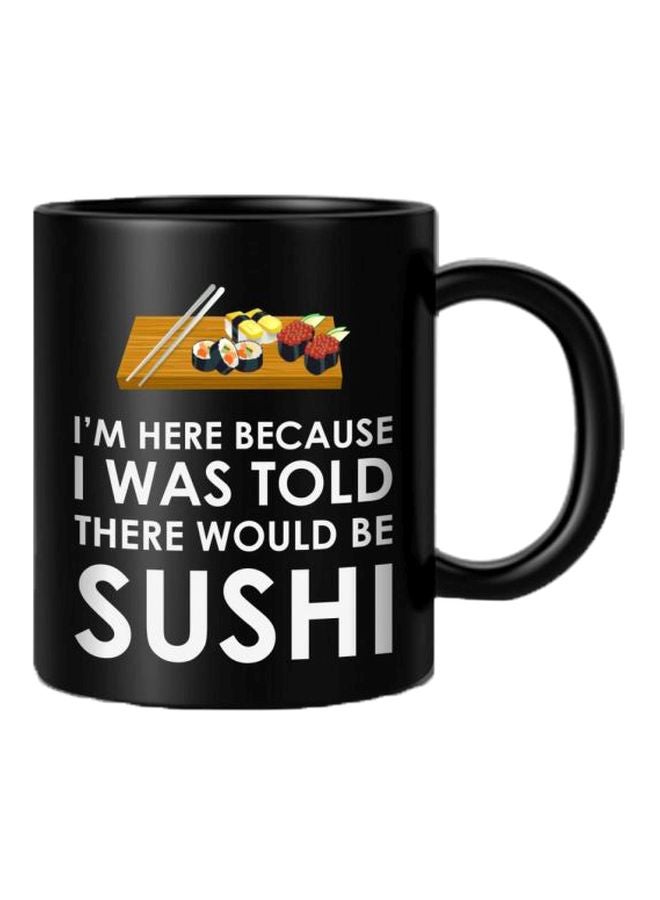 Fast Print Printed Ceramic Mug Black/White/Brown