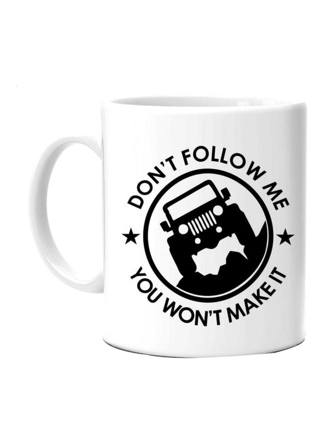 فاست برينت مج من السيراميك بطبعة أبيض/ أسود