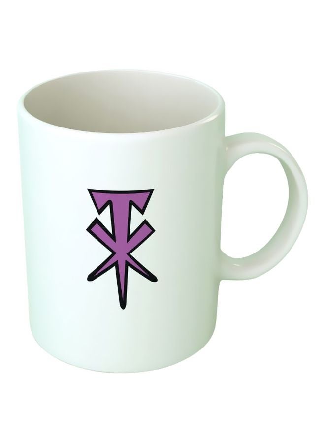 فاست برينت مج من السيراميك بطبعة أبيض/أرجواني/أسود