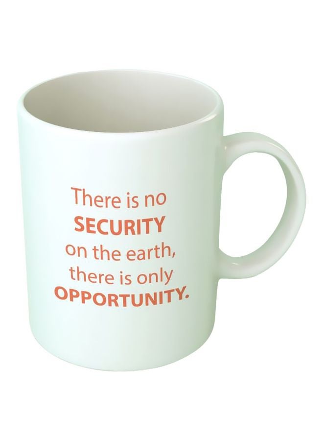 Fast Print Printed Ceramic Mug White/Orange