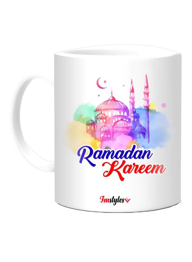 فاست برينت مج مطبوع بعبارة رمضان كريم أزرق/أحمر/أصفر Standard