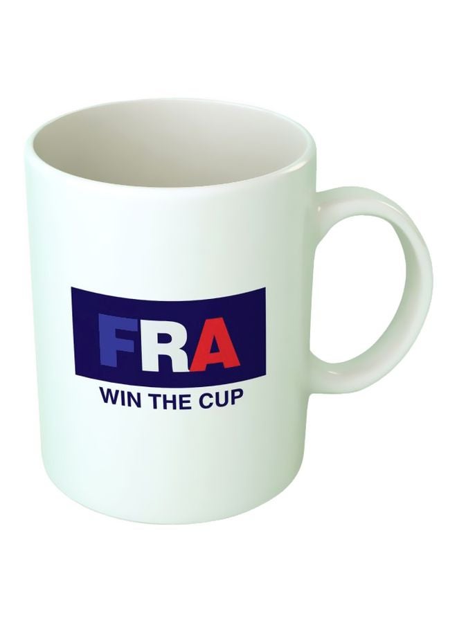فاست برينت مج بطبعة عبارة "France Win The Cup" أبيض/أزرق/أحمر Standard
