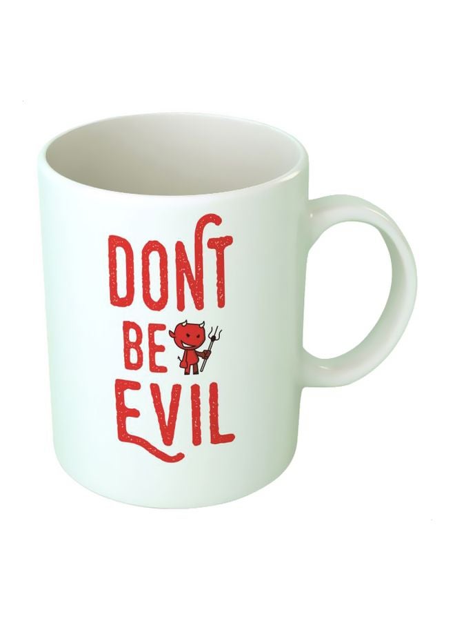 فاست برينت مج قهوة بطبعة تحمل عبارة Don't Be Evil أبيض/أحمر