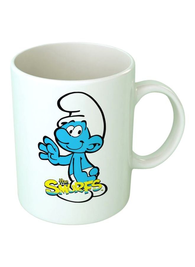 Fast Print Smurf Printed Mug White/Blue/Yellow Standard