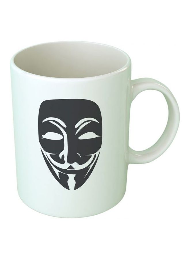 فاست برينت مج من السيراميك بطبعة قناع فانديتا أبيض/رمادي