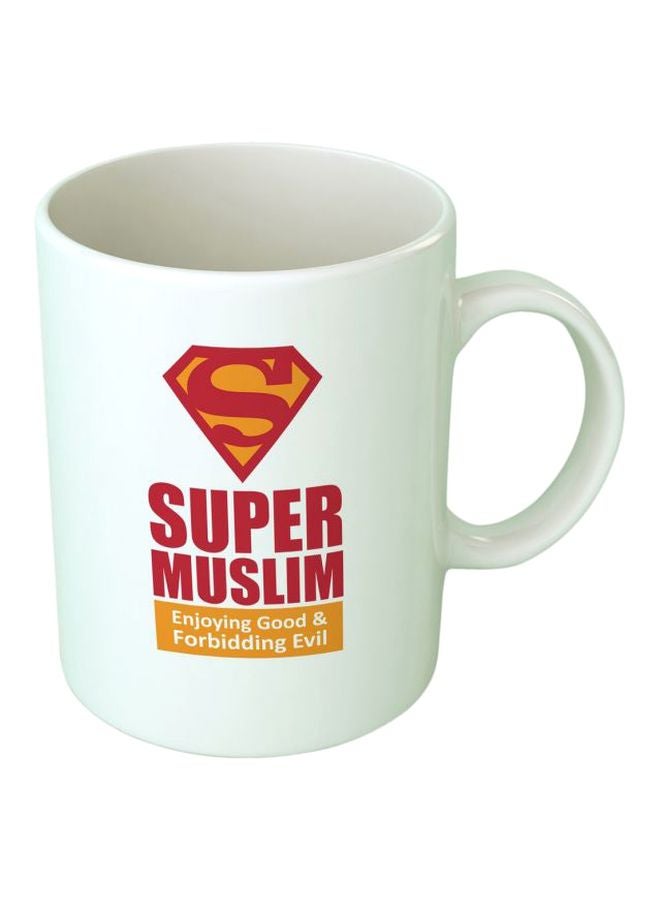 Fast Print Super Muslim Printed Mug White/Red/Yellow