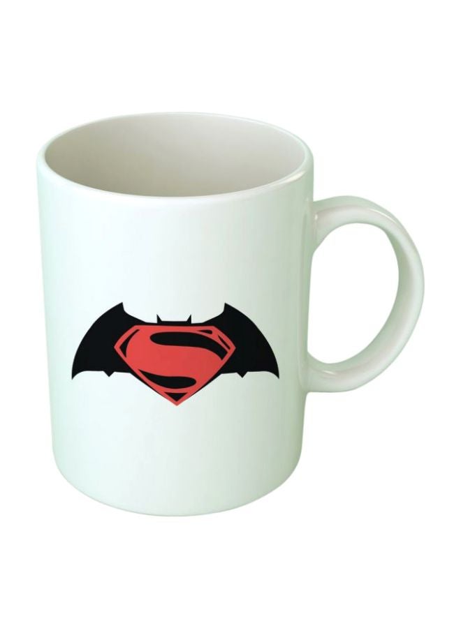 فاست برينت مج بطبعة شعار باتمان وسوبرمان أبيض/أسود/أحمر