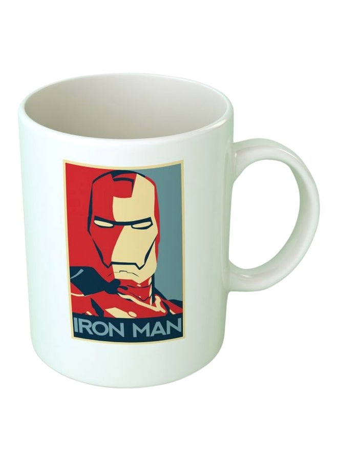 فاست برينت قدح بطباعة شخصية أيرون مان أحمر/رمادي/أصفر Standard