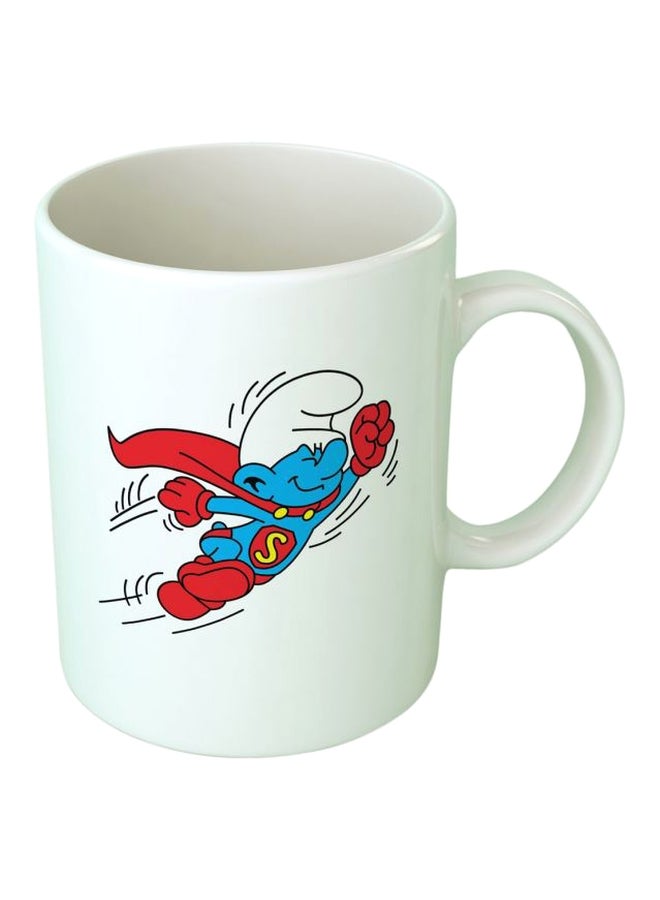 Fast Print Printed Ceramic Coffee Mug White/Blue/Red