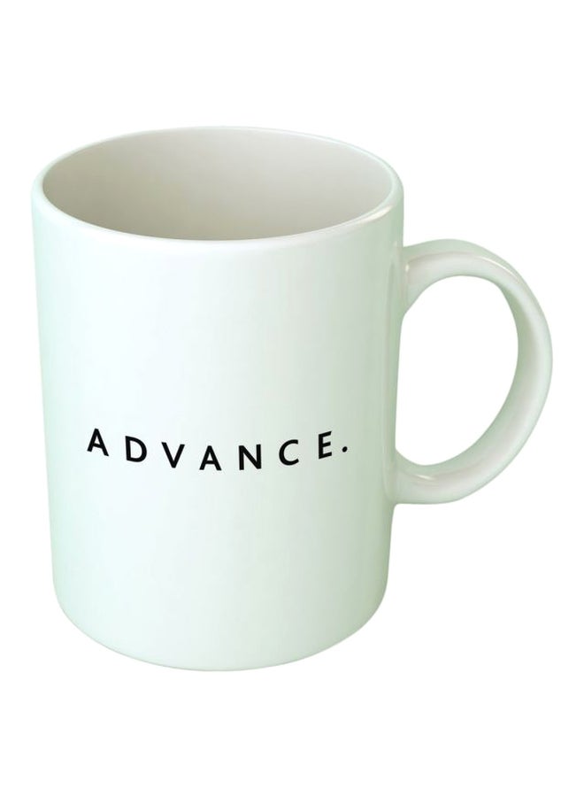 فاست برينت مج بطبعة كلمة "Advance" أبيض/ أسود