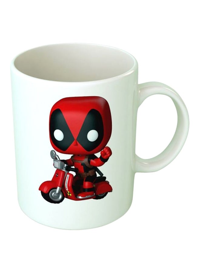 Fast Print Funkoo Deadpool Printed Mug White/Black/Red