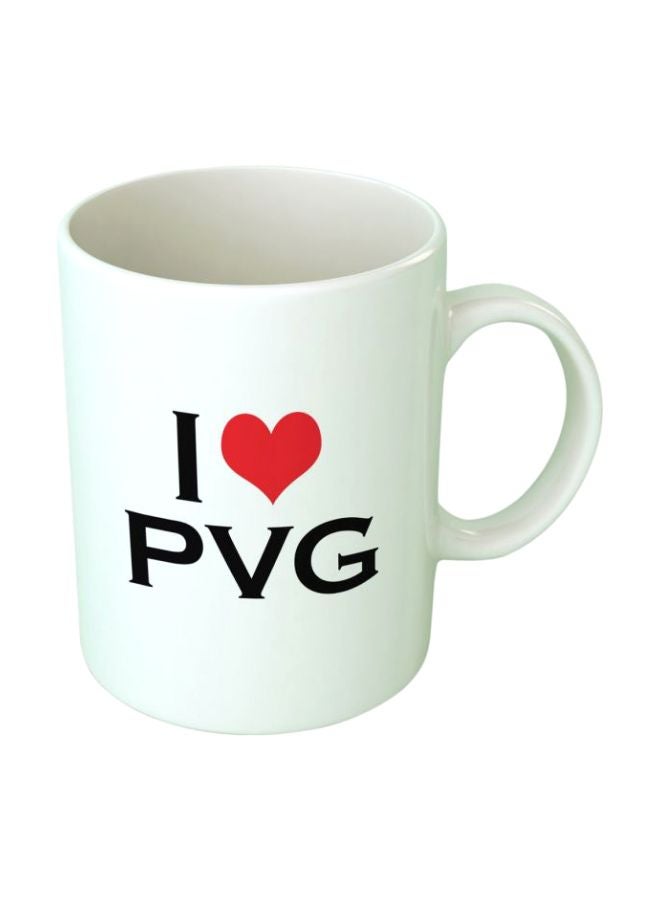 Fast Print I Love PVG Printed Mug White/Black/Red