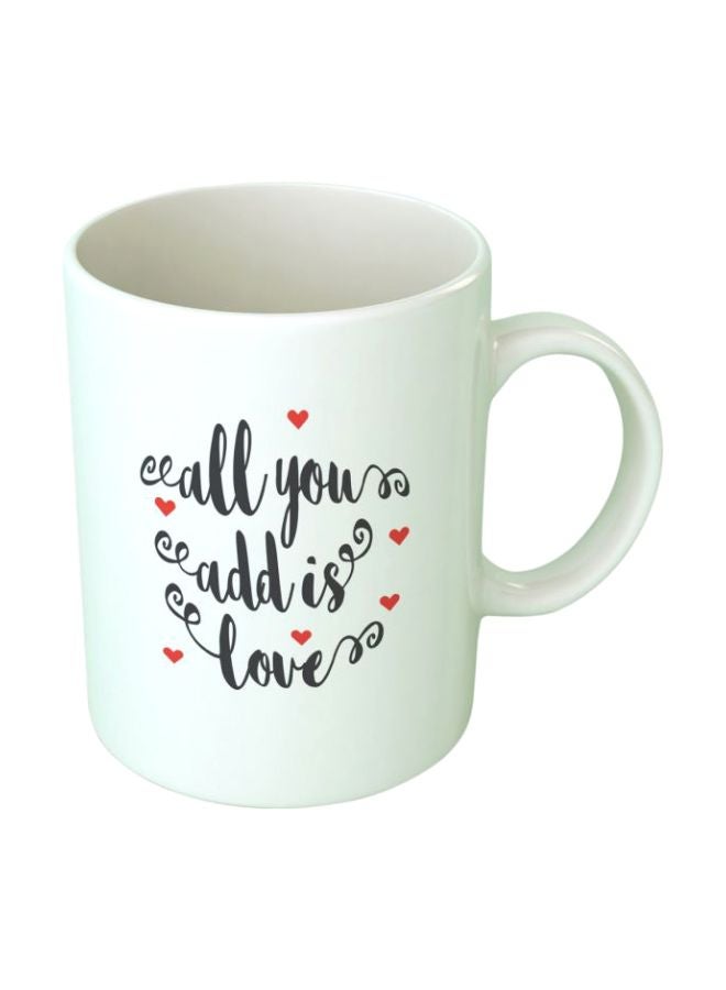 فاست برينت قدح قهوة - لوف أبيض/أسود/أحمر Standard Size