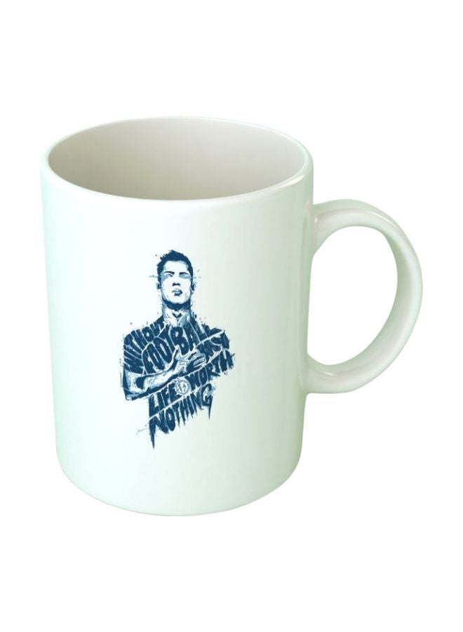 Fast Print Ronaldo Printed Mug White/Grey