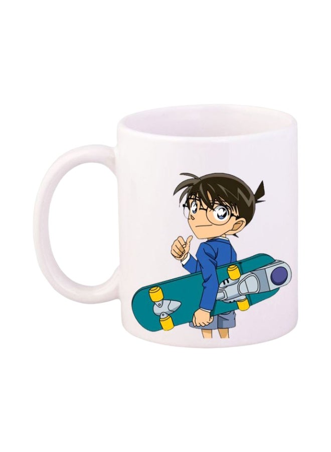 فاست برينت مج قهوة من السيراميك مزين بطبعة أبيض/أزرق/أخضر Standard