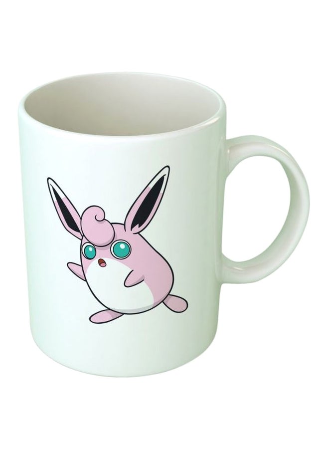 فاست برينت مج سيراميك مزين بطبعة أبيض/وردي/أخضر