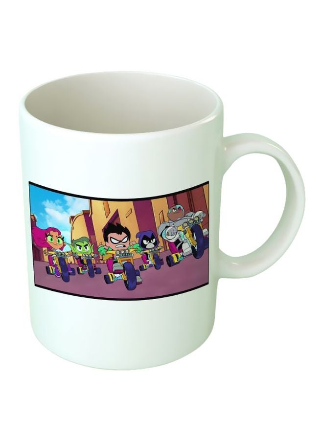 فاست برينت مج مزين بطبعة مستوحاة من فيلم "Teen ‎Titans Go To The Movies" أبيض/ أرجواني/ بني