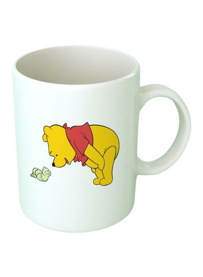 Fast Print Winnie The Pooh Snail Printed Mug White/Yellow/Red
