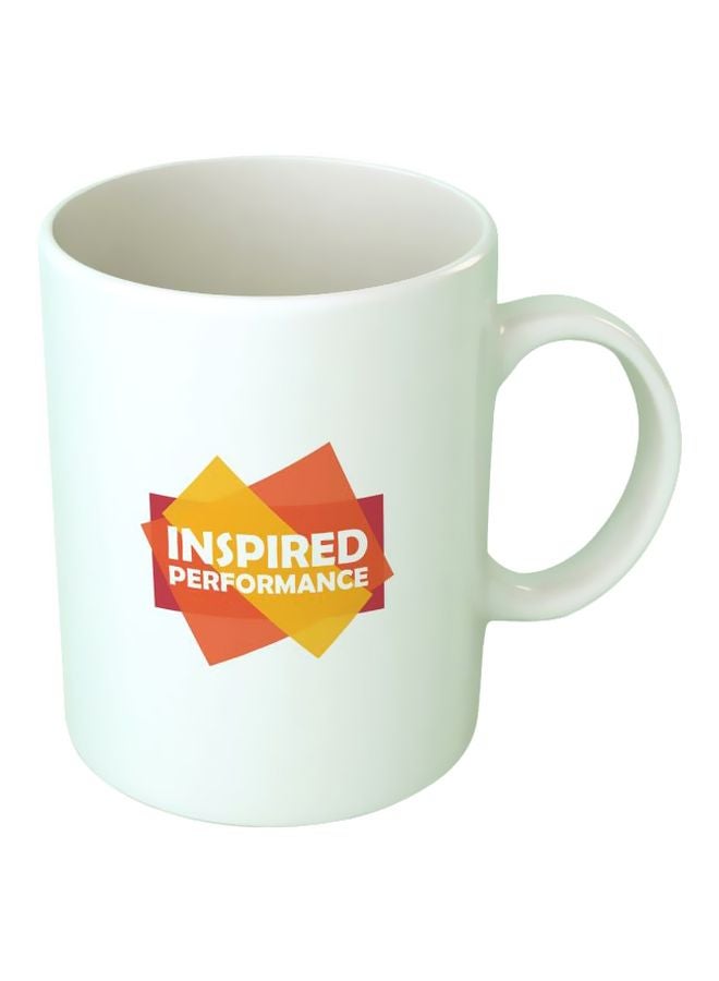 فاست برينت مج مصنوع من السيراميك مزين بطبعة "Inspired Performance" أبيض/أحمر/أصفر
