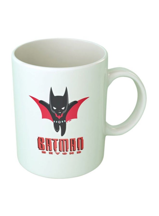 فاست برينت قدح قهوة مطبوع بتصميم شعار Batman أبيض/أسود/أحمر