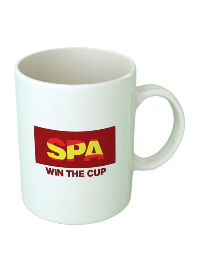 فاست برينت مج من السيراميك بطبعة أبيض/أحمر/أصفر