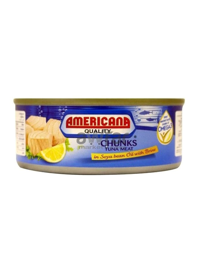 Canned Chunks Tuna Meat In Soya Bean Oil With Brine 140grams