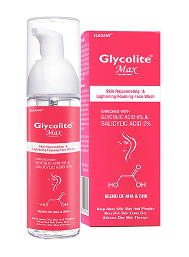 Glycolite Max Foaming With Glycolic Face wash 60ml - Image 1