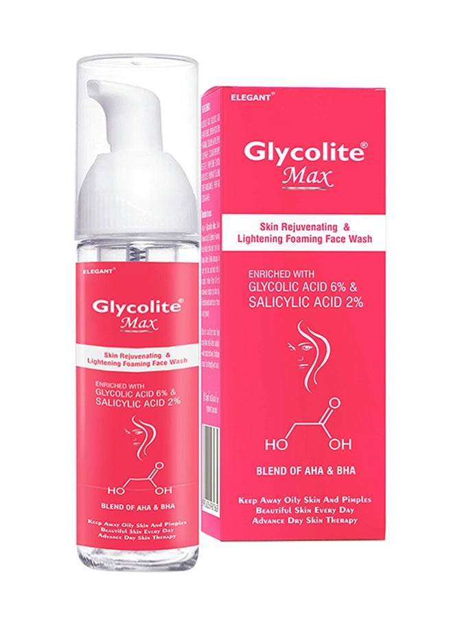 Glycolite Max Foaming With Glycolic Face wash 60ml - Image 2
