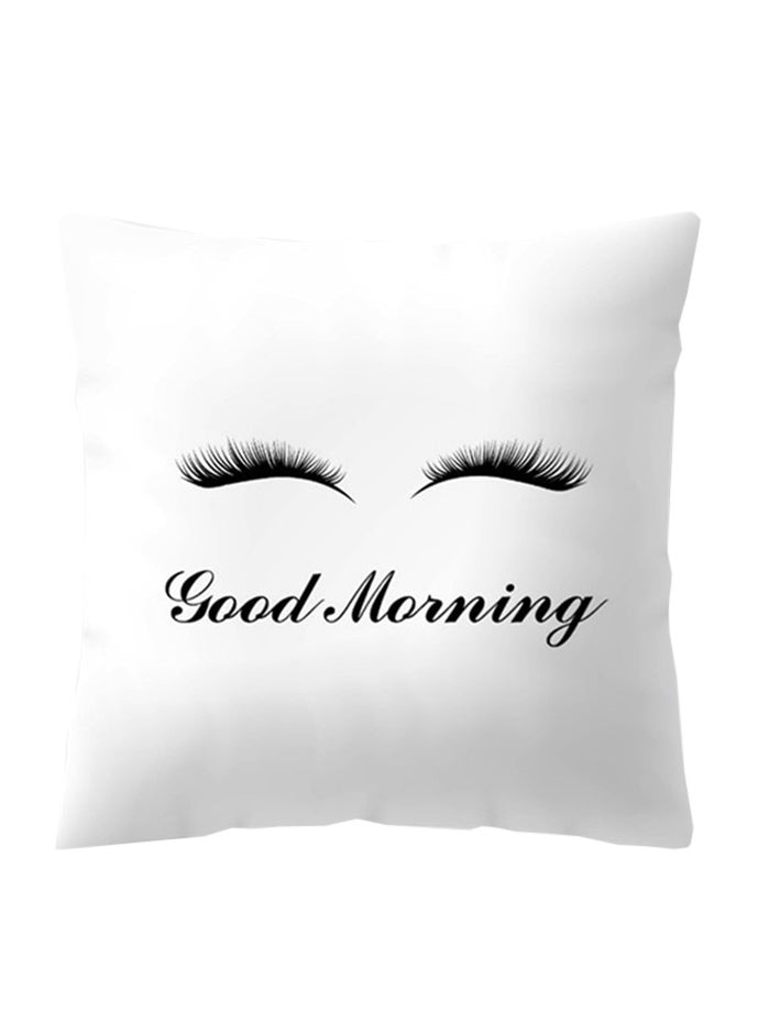 Decorative Cushion Cover White/Black 45x45cm