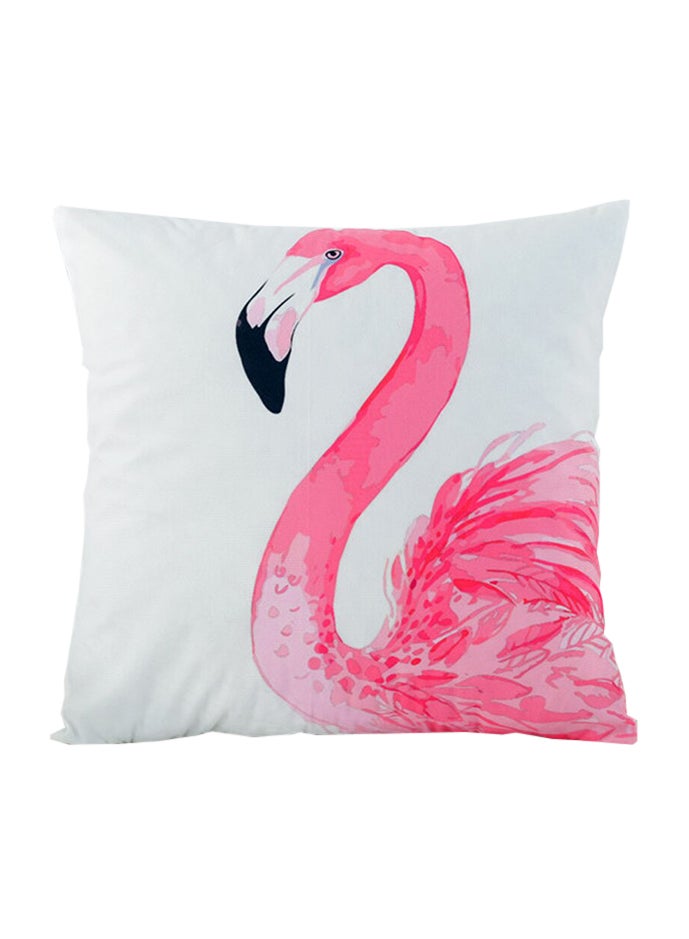 Decorative Cushion Cover White/Pink 45x45cm