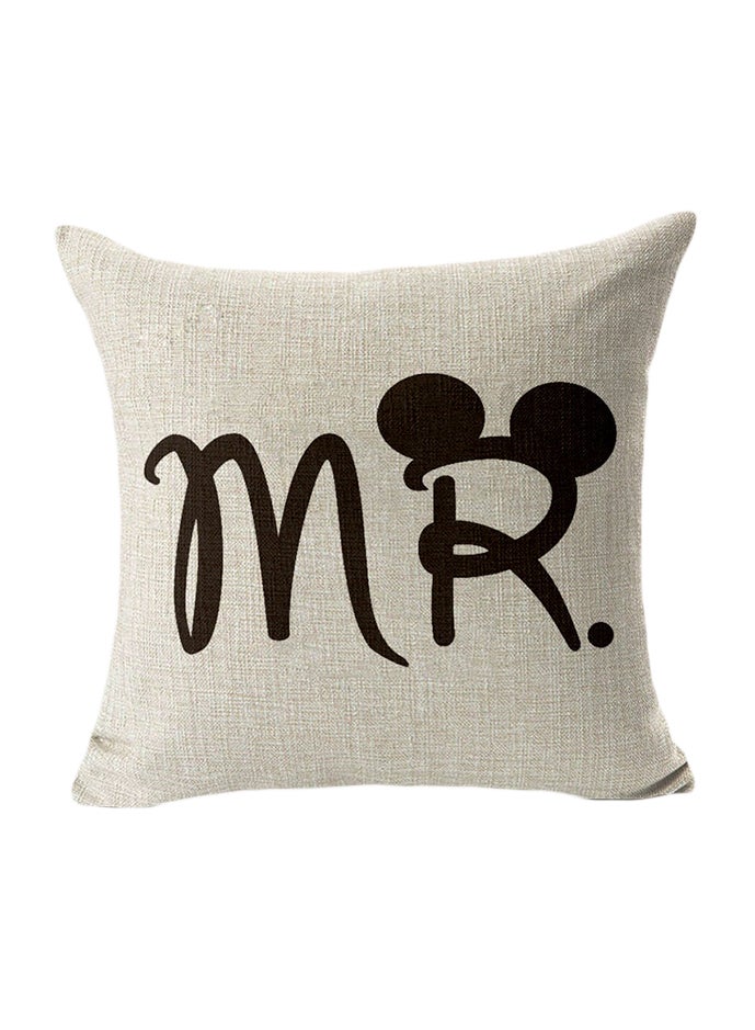 Decorative Cushion Cover Grey/Brown 45x45cm