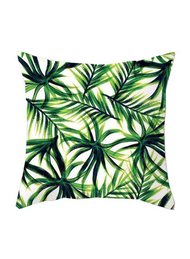 Decorative Cushion Cover Green/White 45x45cm