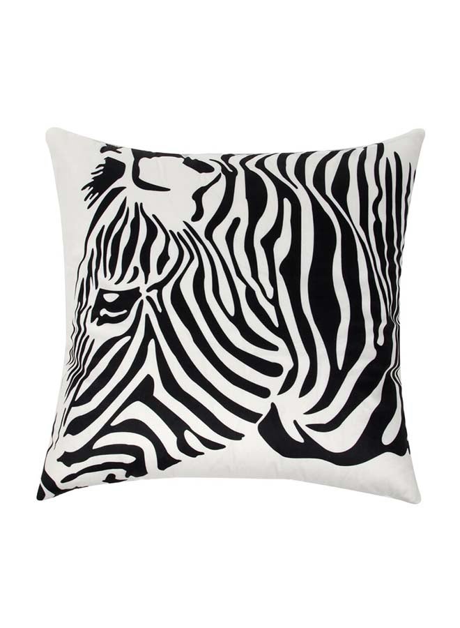 Decorative Cushion Cover White/Black 45x45cm