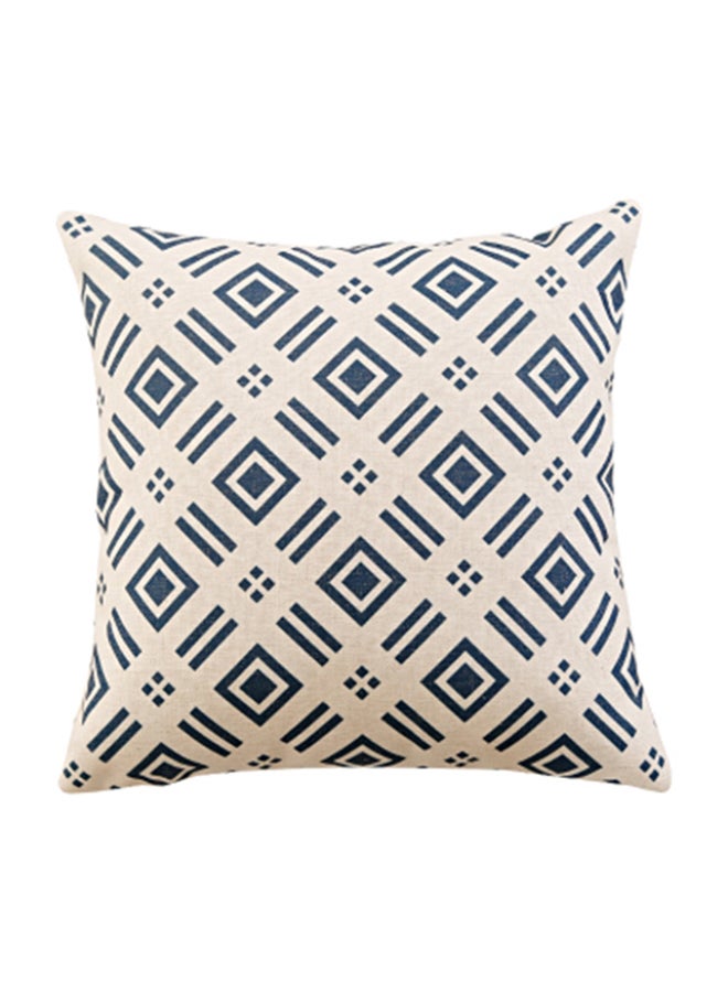 Decorative Cushion Cover White/Blue 45x45cm