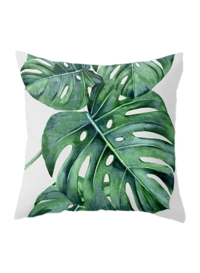 Decorative Cushion Cover Green/White 45x45cm