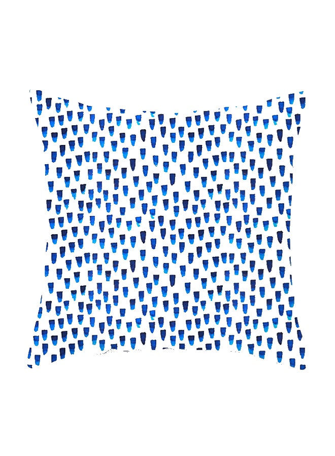غطاء وسادة ديكور أبيض/أزرق 45x45سم