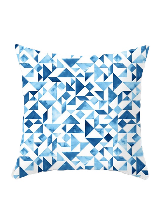 Decorative Cushion Cover White/Blue 45x45cm