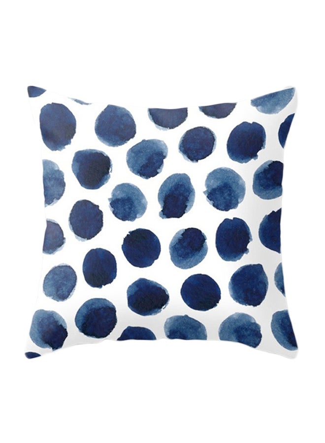 Decorative Cushion Cover White/Blue 45x45cm