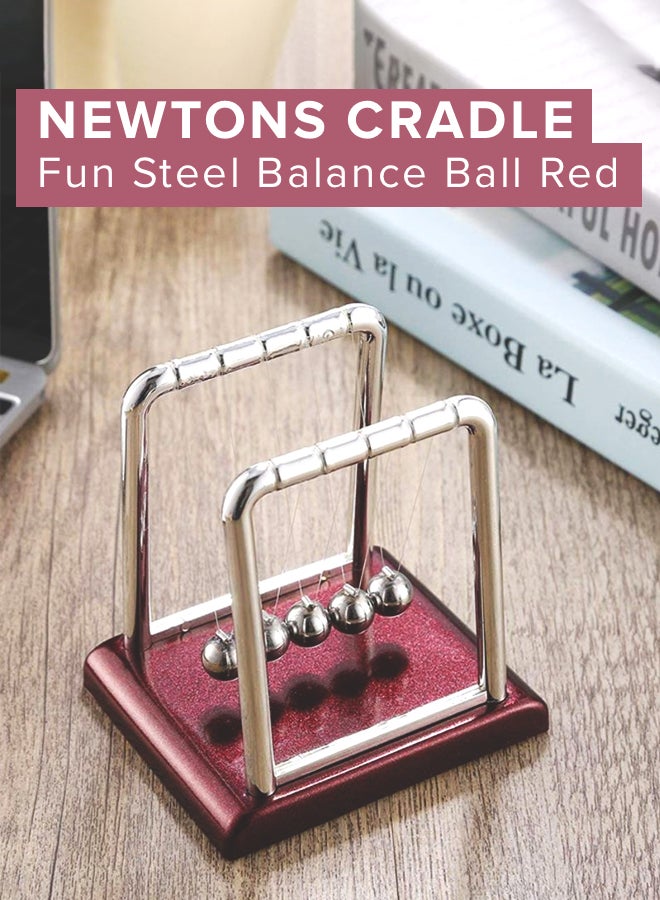 OUTAD Newtons Cradle Fun Steel Balance Ball Silver - Image 1
