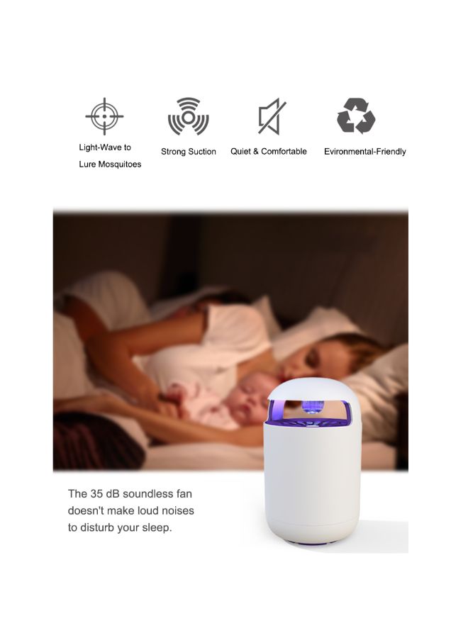 Generic USB Electronic LED Mosquito Killer With Trap Lamp White 364grams  - Image 3