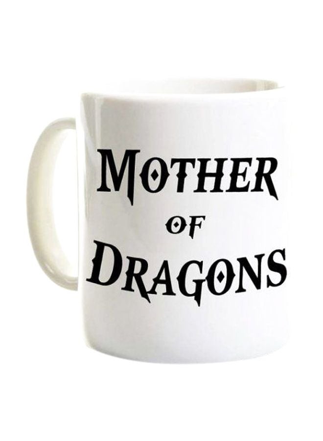 برينت هاوس مج مطبوع عليه عبارة Mother Of Dragons أبيض/ أسود