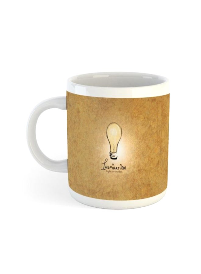 بينجو مج قهوة من السيراميك مزين بطبعة البني/الأبيض Standard Size - Image 2