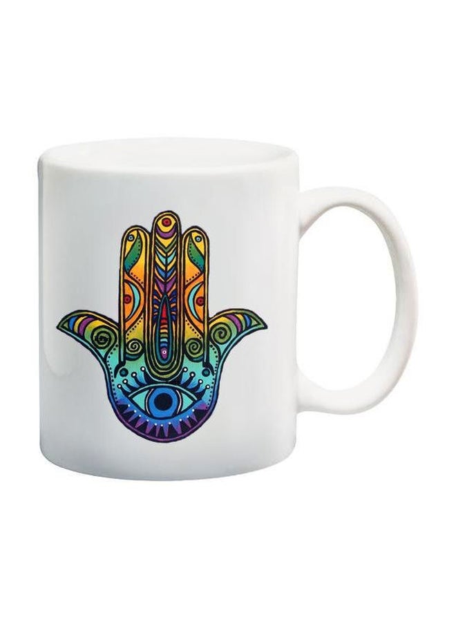 لافا مج من السيراميك بطبعة أبيض