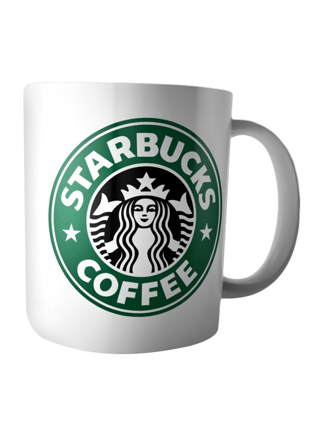 Web Afandy Printed Ceramic Mug White/Blue/Black